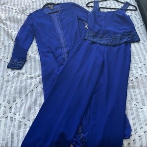 JKARA 3 Piece Set Blue beaded 4P